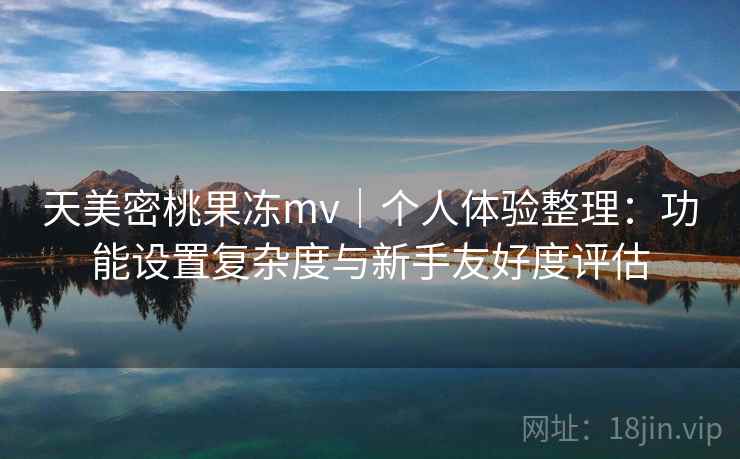 天美密桃果冻mv｜个人体验整理：功能设置复杂度与新手友好度评估