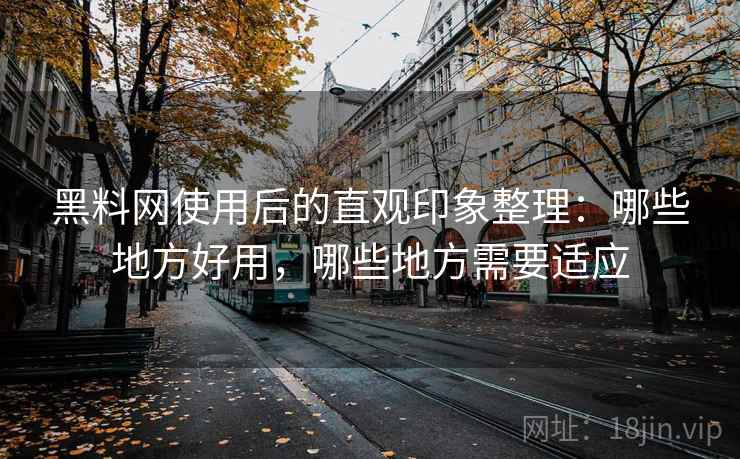 黑料网使用后的直观印象整理：哪些地方好用，哪些地方需要适应