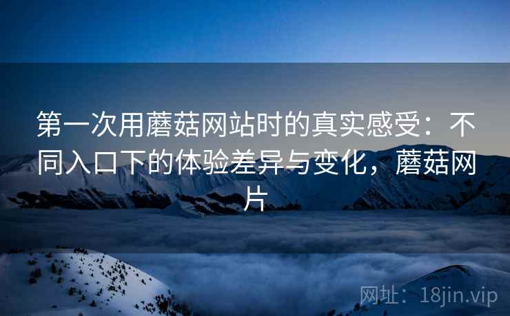 第一次用蘑菇网站时的真实感受:不同入口下的体验差异与变化,蘑菇网片