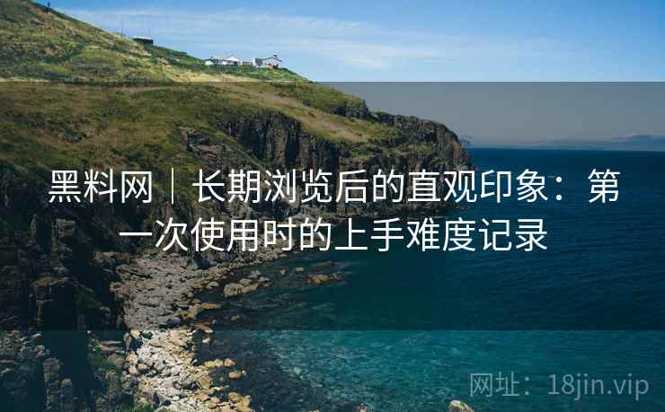 黑料网|长期浏览后的直观印象:第一次使用时的上手难度记录