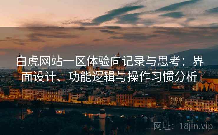白虎网站一区体验向记录与思考：界面设计、功能逻辑与操作习惯分析