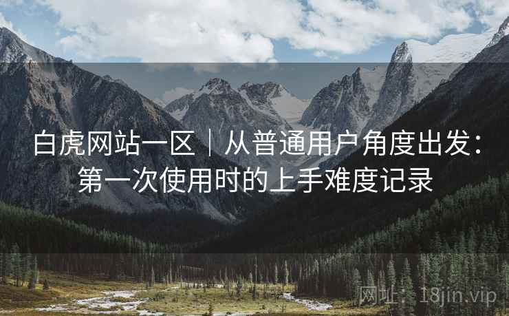 白虎网站一区｜从普通用户角度出发：第一次使用时的上手难度记录