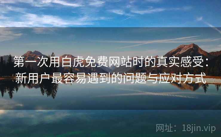 第一次用白虎免费网站时的真实感受：新用户最容易遇到的问题与应对方式